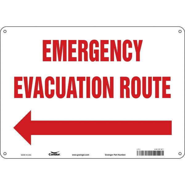 Safety Sign, 10 in Height, 14 in Width, Polyethylene, Horizontal Rectangle, English, 465P97