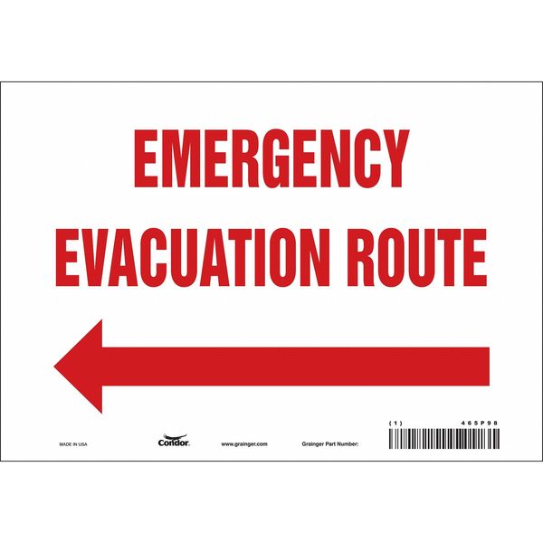 Safety Sign, 7 in Height, 10 in Width, Vinyl, Vertical Rectangle, English, 465P98