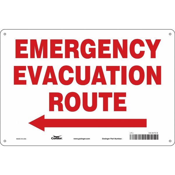 Safety Sign, 24 in H, 36 in W, Polyethylene, Horizontal Rectangle, English, 465P45