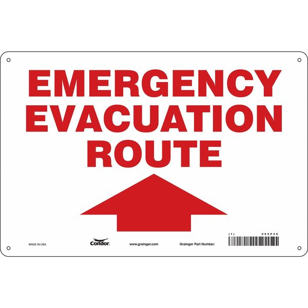 Safety Sign, 24 in H, 36 in W, Polyethylene, Horizontal Rectangle, English, 465P46