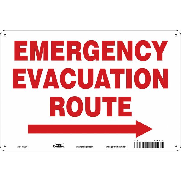 Safety Sign, 24 in H, 36 in W, Polyethylene, Horizontal Rectangle, English, 465R11