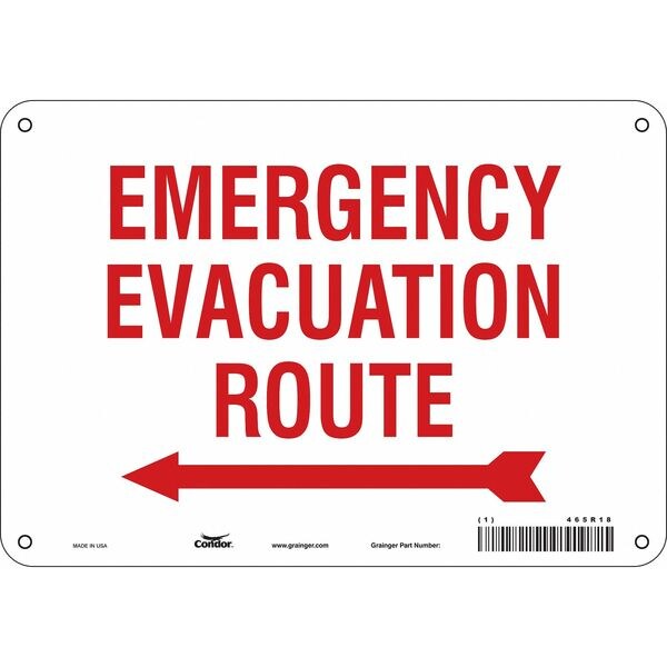 Safety Sign, 7 in Height, 10 in Width, Polyethylene, Vertical Rectangle, English, 465R18