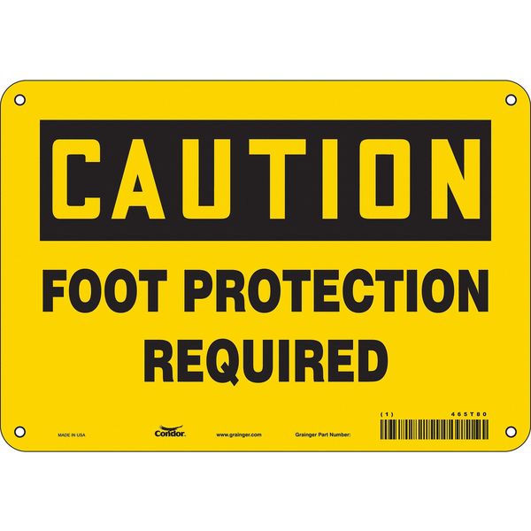 Safety Sign, 7 in Height, 10 in Width, Polyethylene, Vertical Rectangle, English, 465T80