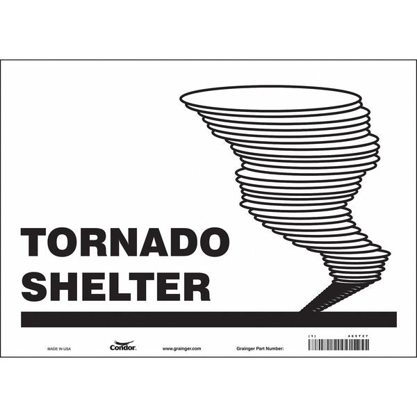 Safety Sign, 10 in Height, 14 in Width, Vinyl, Horizontal Rectangle, English, 465T27