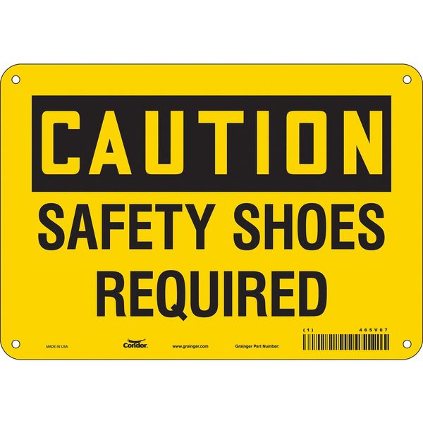 Safety Sign, 7 in Height, 10 in Width, Polyethylene, Vertical Rectangle, English, 465V07