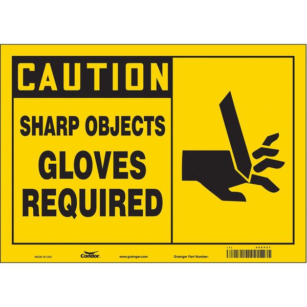 Safety Sign, 10 in Height, 14 in Width, Vinyl, Horizontal Rectangle, English, 465V27