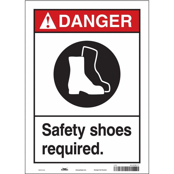 Safety Sign, 14 in Height, 10 in Width, Vinyl, Vertical Rectangle, English, 465W37