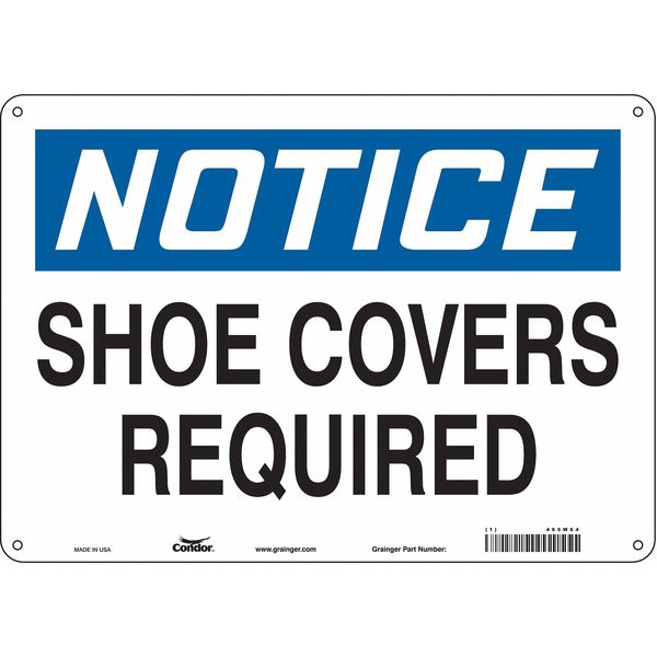 Safety Sign, 10 in Height, 14 in Width, Polyethylene, Horizontal Rectangle, English, 465W64
