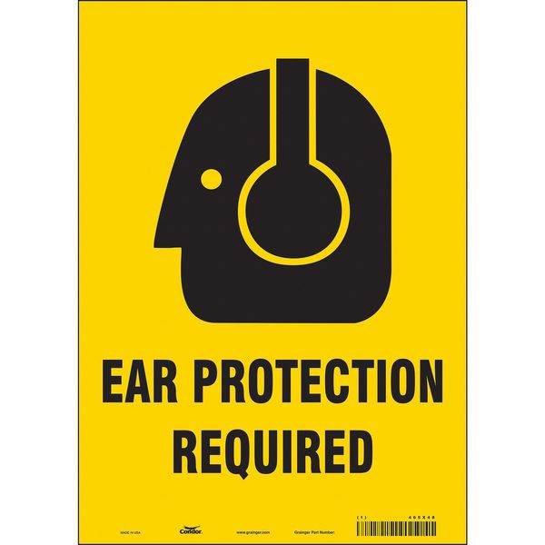 Safety Sign, 14 in Height, 10 in Width, Vinyl, Vertical Rectangle, English, 465X48