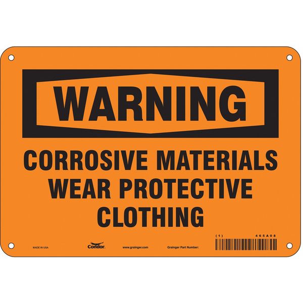 Safety Sign, 7 in Height, 10 in Width, Polyethylene, Vertical Rectangle, English, 465A08