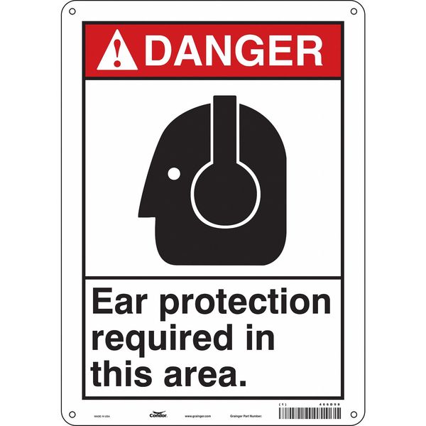 Safety Sign, 14 in Height, 10 in Width, Polyethylene, Vertical Rectangle, English, 466D98