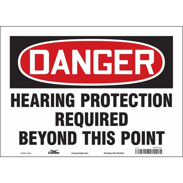 Safety Sign, 10 in Height, 14 in Width, Vinyl, Horizontal Rectangle, English, 466F22
