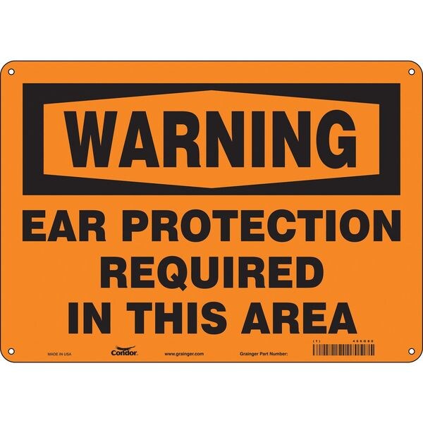 Safety Sign, 10 in Height, 14 in Width, Polyethylene, Horizontal Rectangle, English, 466G80