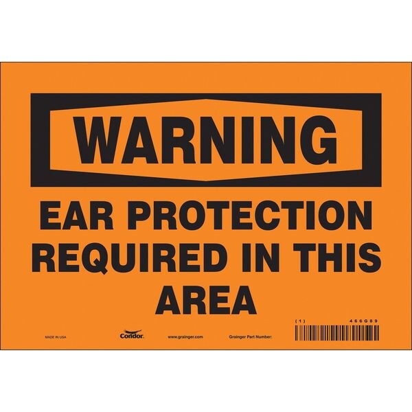 Safety Sign, 7 in Height, 10 in Width, Vinyl, Vertical Rectangle, English, 466G89