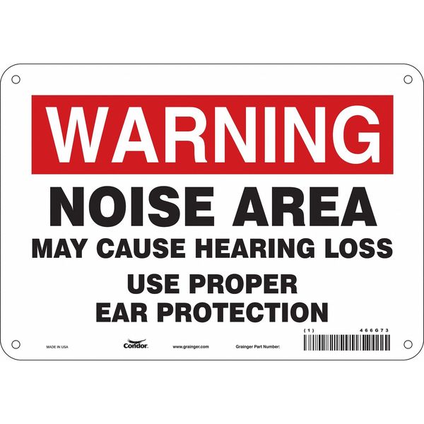 Safety Sign, 7 in Height, 10 in Width, Polyethylene, Vertical Rectangle, English, 466G73