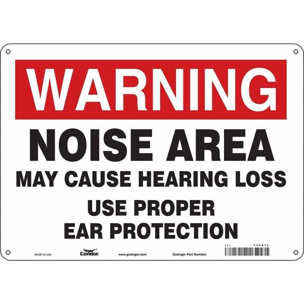 Safety Sign, 10 in Height, 14 in Width, Polyethylene, Horizontal Rectangle, English, 466G74