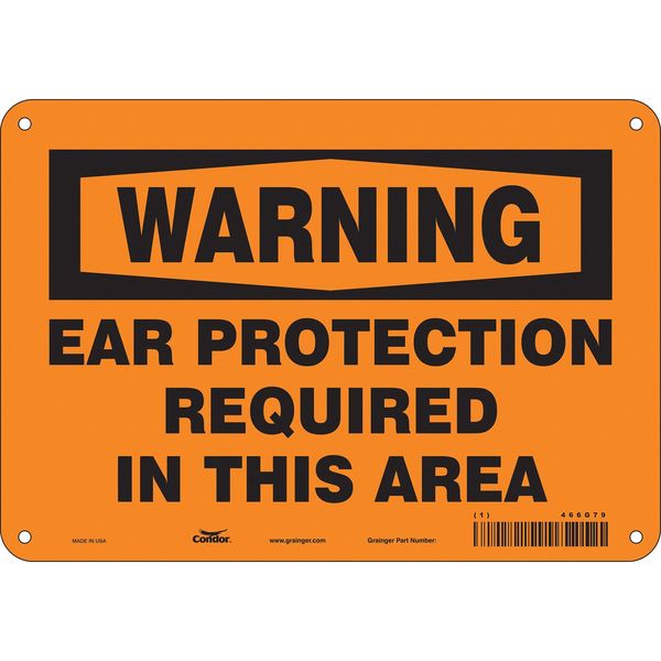 Safety Sign, 7 in Height, 10 in Width, Polyethylene, Vertical Rectangle, English, 466G79
