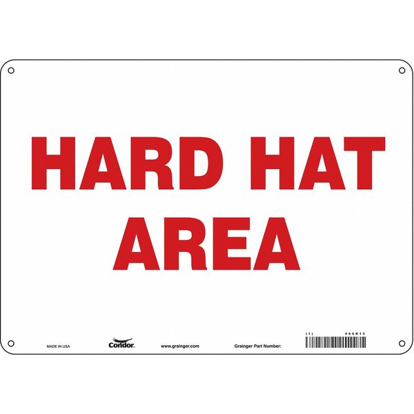 Safety Sign, 10 in Height, 14 in Width, Polyethylene, Horizontal Rectangle, English, 466K13
