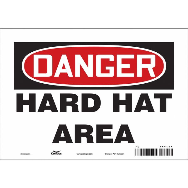 Safety Sign, 7 in Height, 10 in Width, Vinyl, Vertical Rectangle, English, 466L91