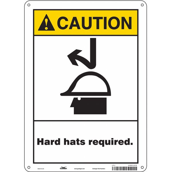 Safety Sign, 14 in Height, 10 in Width, Polyethylene, Vertical Rectangle, English, 466L49