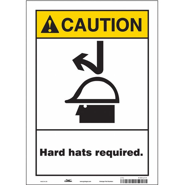 Safety Sign, 14 in Height, 10 in Width, Vinyl, Vertical Rectangle, English, 466L51