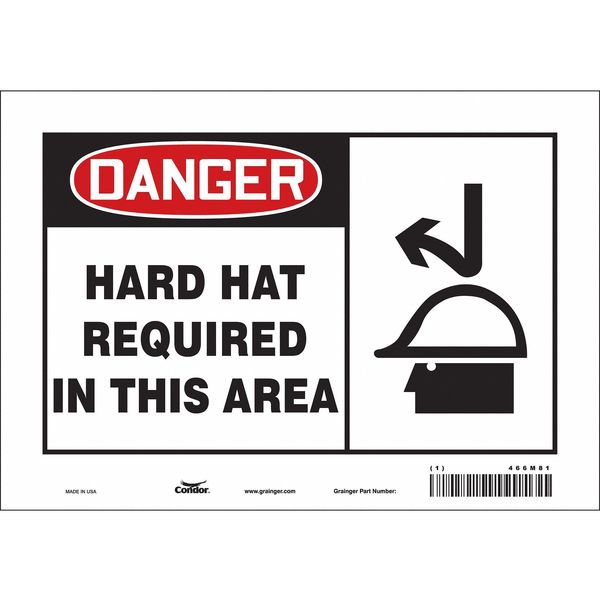 Safety Sign, 7 in Height, 10 in Width, Vinyl, Vertical Rectangle, English, 466M81