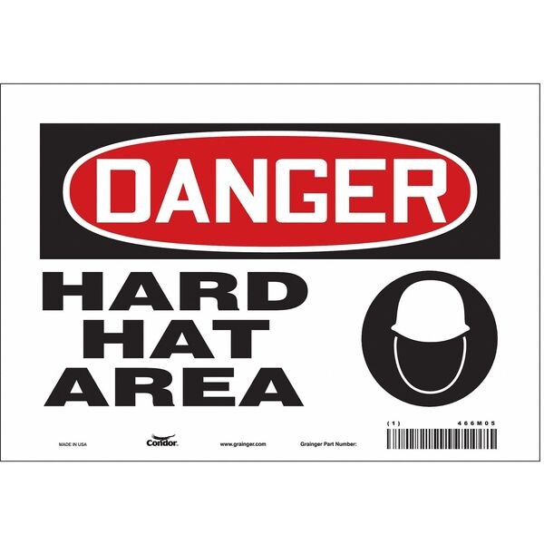 Safety Sign, 7 in Height, 10 in Width, Vinyl, Vertical Rectangle, English, 466M05
