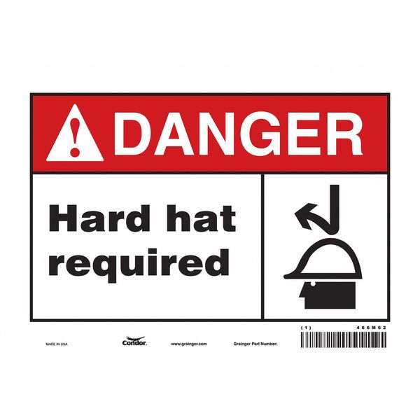 Safety Sign, 7 in Height, 10 in Width, Vinyl, Vertical Rectangle, English, 466M62