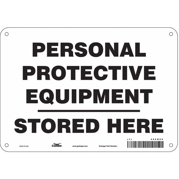 Safety Sign, 7 in Height, 10 in Width, Polyethylene, Vertical Rectangle, English, 466N89