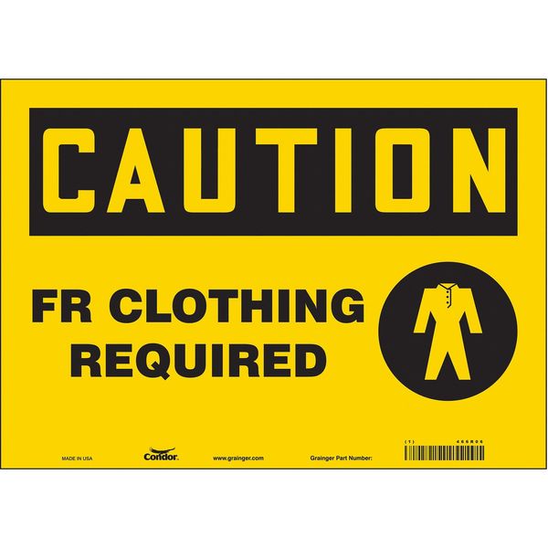 Safety Sign, 10 in Height, 14 in Width, Vinyl, Horizontal Rectangle, English, 466R06