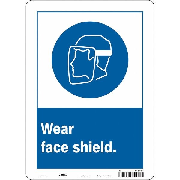 Safety Sign, 14 in Height, 10 in Width, Vinyl, Vertical Rectangle, English, 466T68