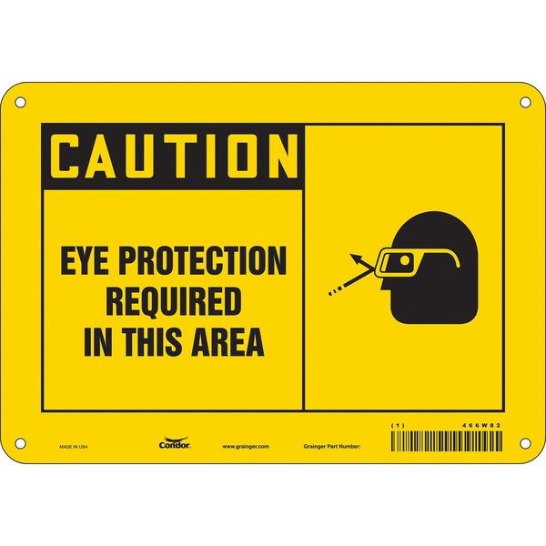 Safety Sign, 7 in Height, 10 in Width, Polyethylene, Vertical Rectangle, English, 466W82
