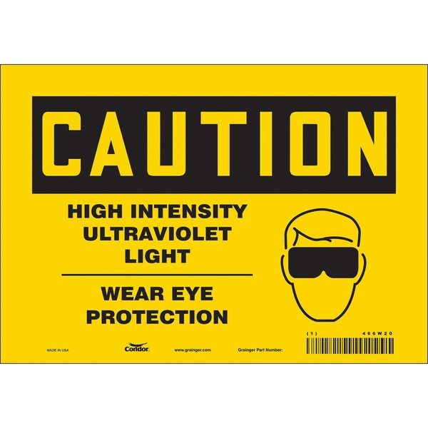 Safety Sign, 7 in Height, 10 in Width, Vinyl, Vertical Rectangle, English, 466W20