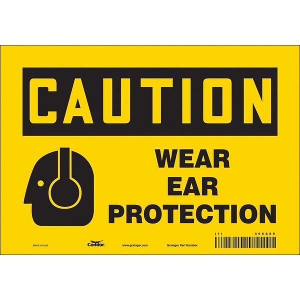 Safety Sign, 7 in Height, 10 in Width, Vinyl, Vertical Rectangle, English, 466A89