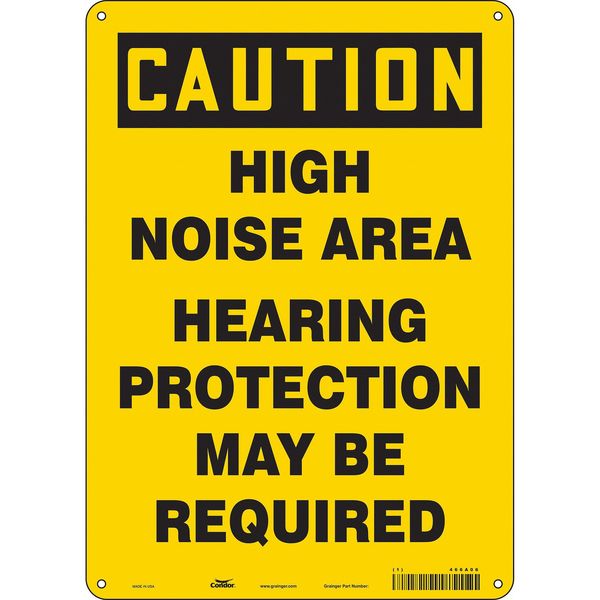 Safety Sign, 14 in Height, 10 in Width, Polyethylene, Vertical Rectangle, English, 466A06