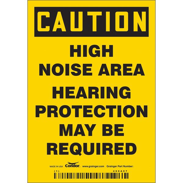 Safety Sign, 5 in Height, 3 1/2 in Width, Vinyl, Vertical Rectangle, English