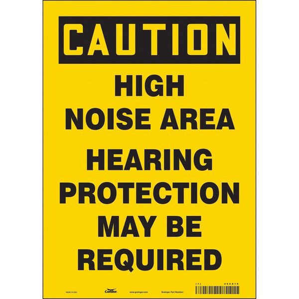 Safety Sign, 14 in Height, 10 in Width, Vinyl, Vertical Rectangle, English, 466A10