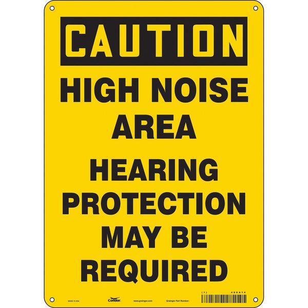 Safety Sign, 14 in Height, 10 in Width, Polyethylene, Vertical Rectangle, English, 466A14