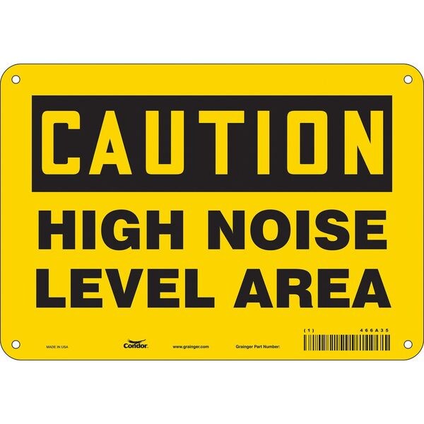 Safety Sign, 7 in Height, 10 in Width, Polyethylene, Vertical Rectangle, English, 466A35