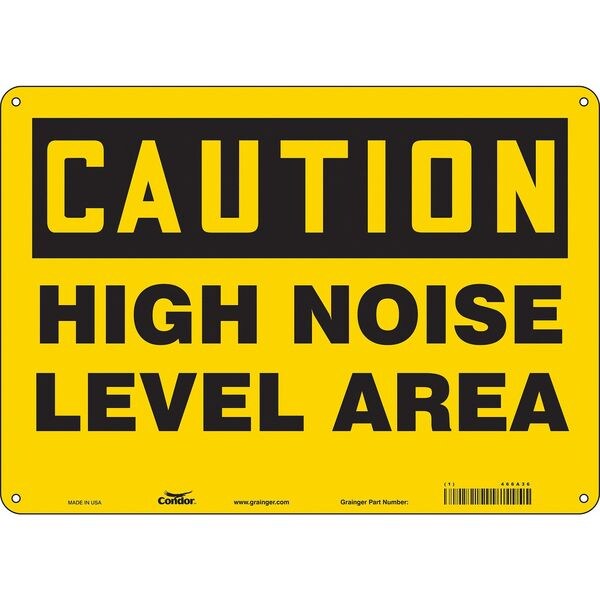 Safety Sign, 10 in Height, 14 in Width, Polyethylene, Horizontal Rectangle, English, 466A36