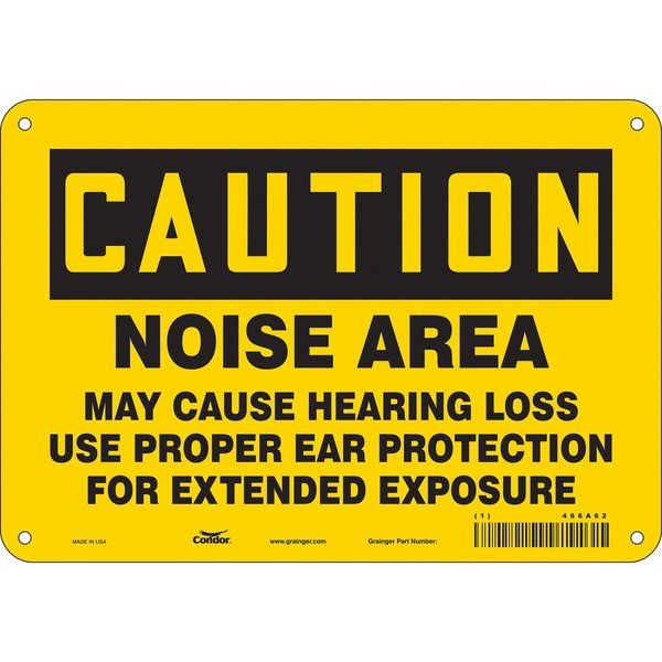 Safety Sign, 7 in Height, 10 in Width, Vinyl, Vertical Rectangle, English, 466A62