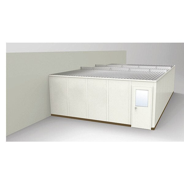 3-Wall Modular In-Plant Office, 8 ft 1 3/4 in H, 32 ft 4 1/2 in W, 20 ft 1 1/4 in D, Beige