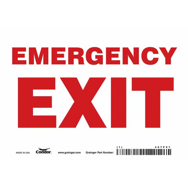 Safety Sign, 5 in x 7 in, Vinyl