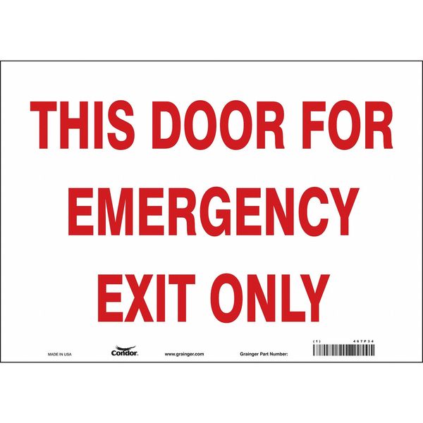 Safety Sign, 10 in x 14 in, Vinyl
