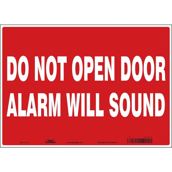 Safety Sign Emergency Exit, 10 in H, 14 in W, Vinyl, Horizontal Rectangle, English, 467P66