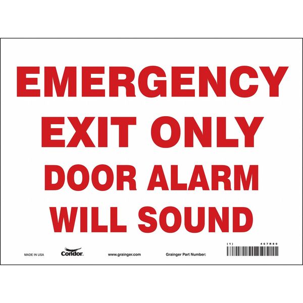 Safety Sign, 9 in x 12 in, Vinyl