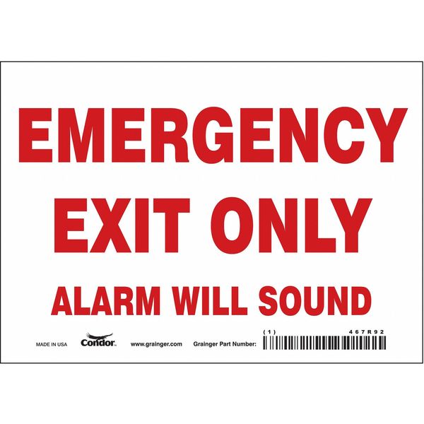 Safety Sign, 5 in x 7 in, Vinyl