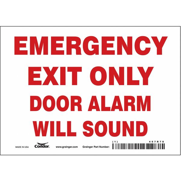 Safety Sign, 5 in x 7 in, Vinyl