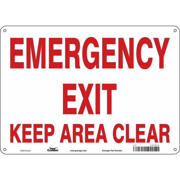 Safety Sign, 10 in x 14 in, Polyethylene