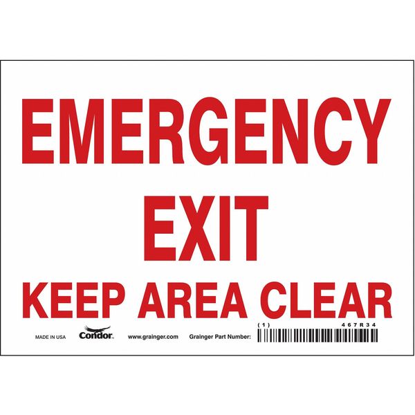 Safety Sign, 5 in x 7 in, Vinyl